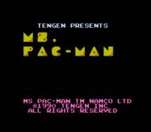 Ms. Pac-Man (Tengen) title screenshot